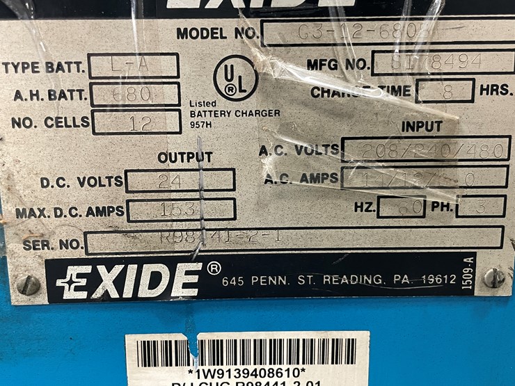 #7224-•-exide-system-3000-forklift-battery-charger-image-9