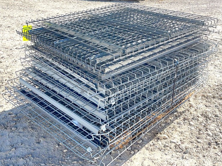 group-of-pallet-rack-mesh-shelving,-48"-deep-image-3
