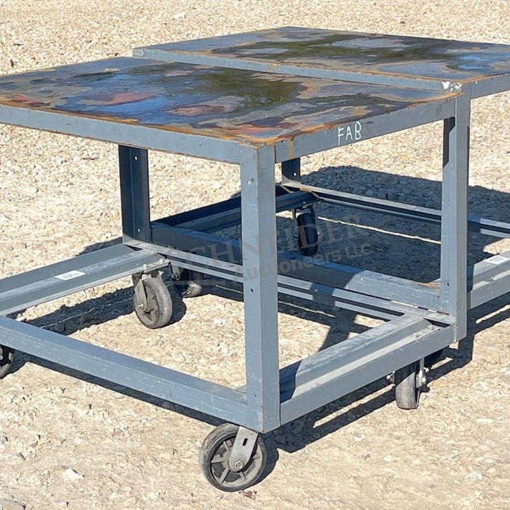 2- 30"x4' rolling steel utility carts