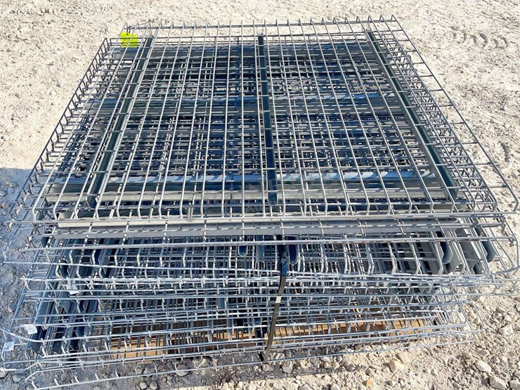 group-of-pallet-rack-mesh-shelving,-48"-deep-image-4