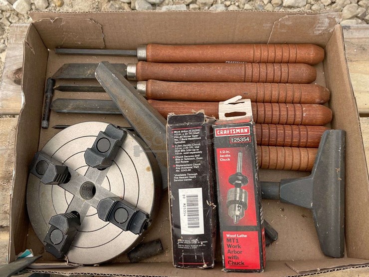 craftsman-12"-bench-mount-wood-lathe-w/-accessories-image-6