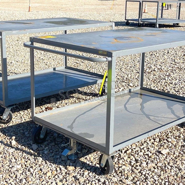 2- 3'x5' rolling steel utility carts