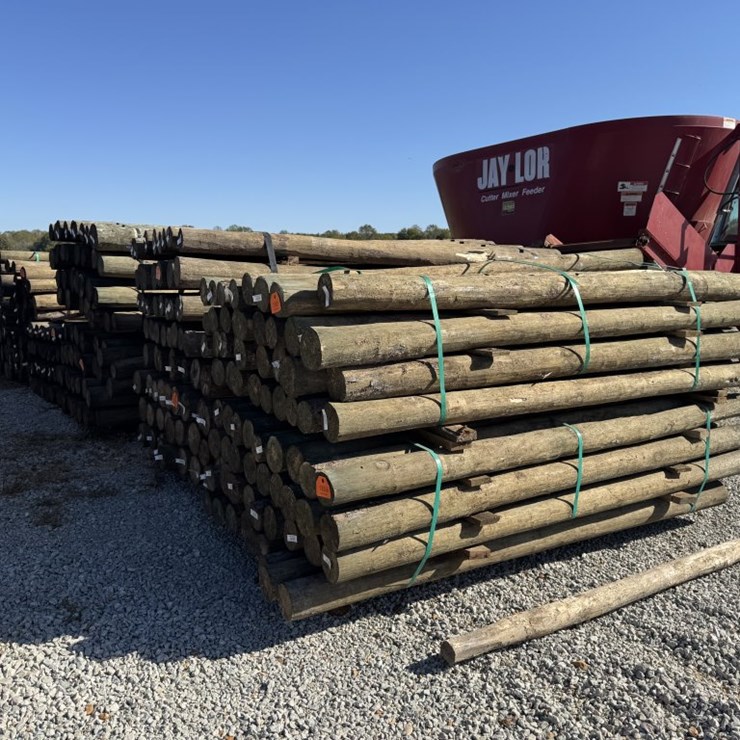 #13093 • (36) Treated Wood Post 4"x8'