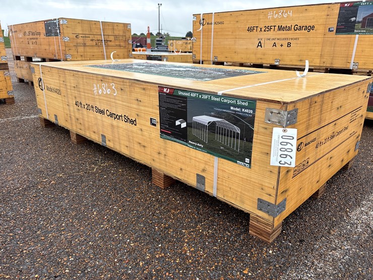 #6863-•-40ft-x-12ft-steel-carport-shed-(new)-image-1