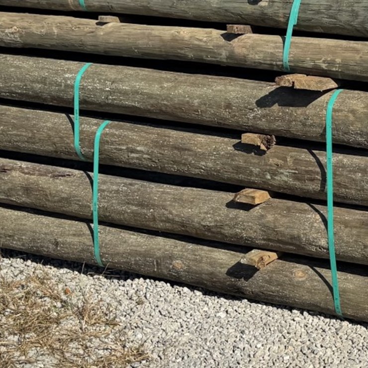 #13094 • (28) Treated Wood Post 6"x8'