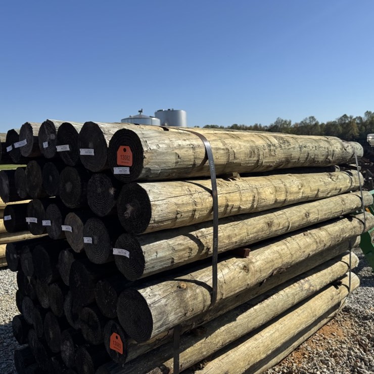 #13082 • (28) Treated Wood Post 6"x8'