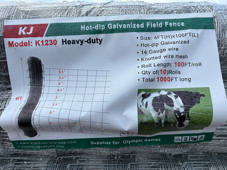 #6875-•-4ft-x-100ft-roll-of-galvanized-field-fence-(new)-image-2
