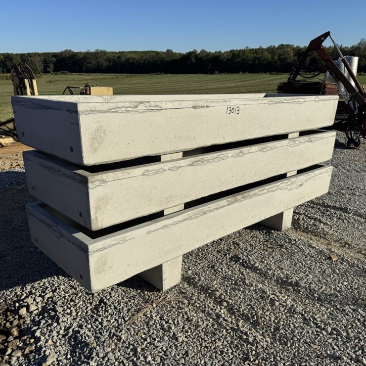 #13016 • (3) 10' x 3' Concrete Feed Troughs