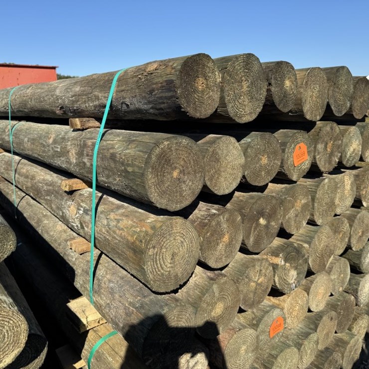 #13099 • (28) Treated Wood Post 6"x8'