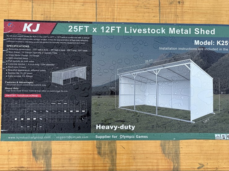 #6870-•-23ft-x-22ft-double-garage-metal-shed-(new)-image-2