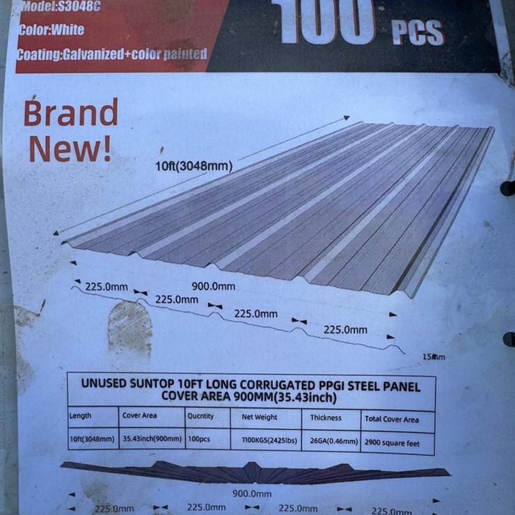 10' Corrugated Steel Panels