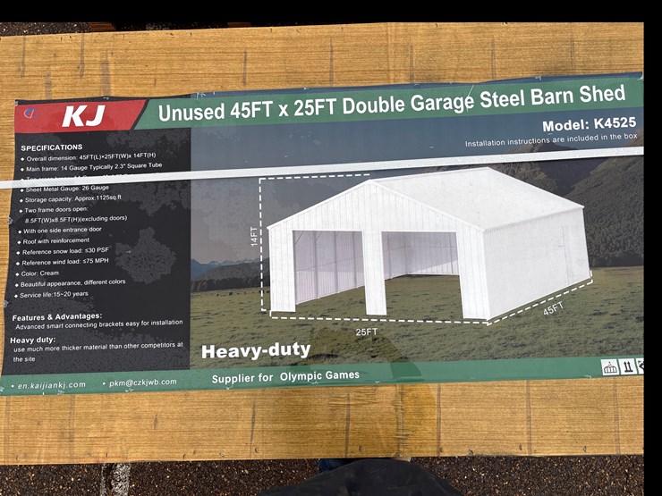 #6868-•-45ft-x-25ft-metal-garage-(new)-image-2