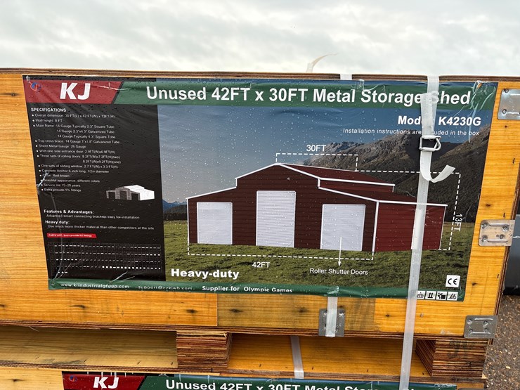#6856-•-42ft-x-30ft-metal-storage-shed-(new)-image-2