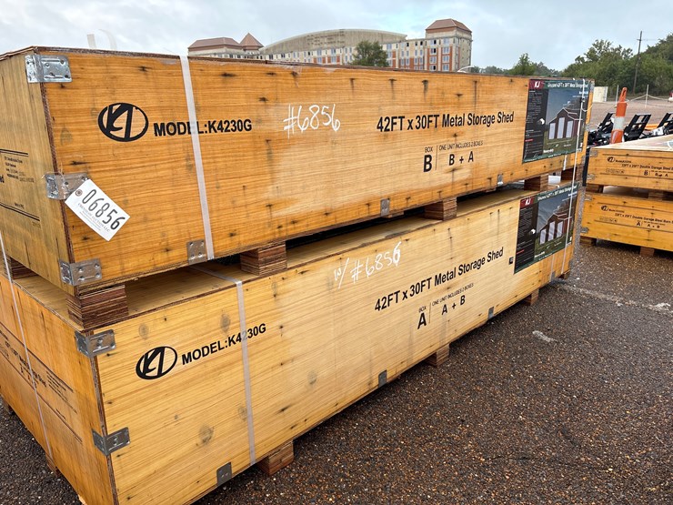 #6856-•-42ft-x-30ft-metal-storage-shed-(new)-image-1
