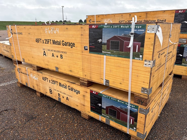 #6864-•-46ft-x-25ft-metal-garage-(new)-image-1