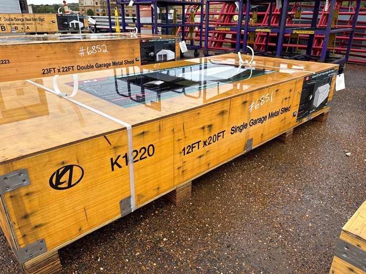 #6851-•-12ft-x-20ft-single-garage-metal-shed-(new)-image-1