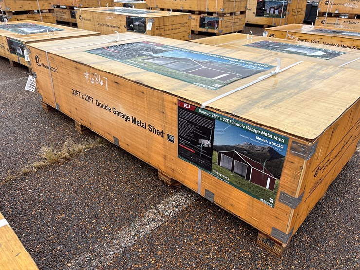 #6867-•-23ft-x-22ft-double-garage-metal-shed-(new)-image-1